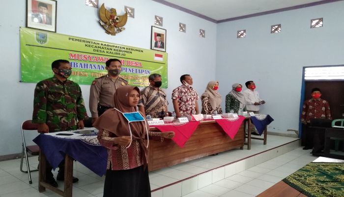 MusrenbangDesa Kalirejo yang di selenggarakan di aula Balai Desa Kalirejo