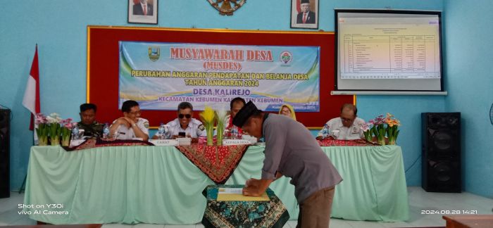 Musdes Perubahan anggaran dan belanja Desa Kalirejo 02